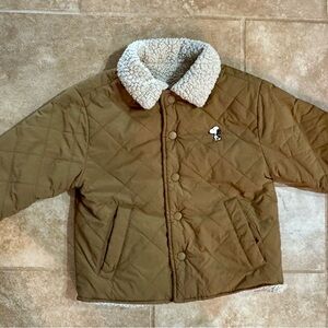 Kids Brown Quilted/Sherpa Reversible  Jacket